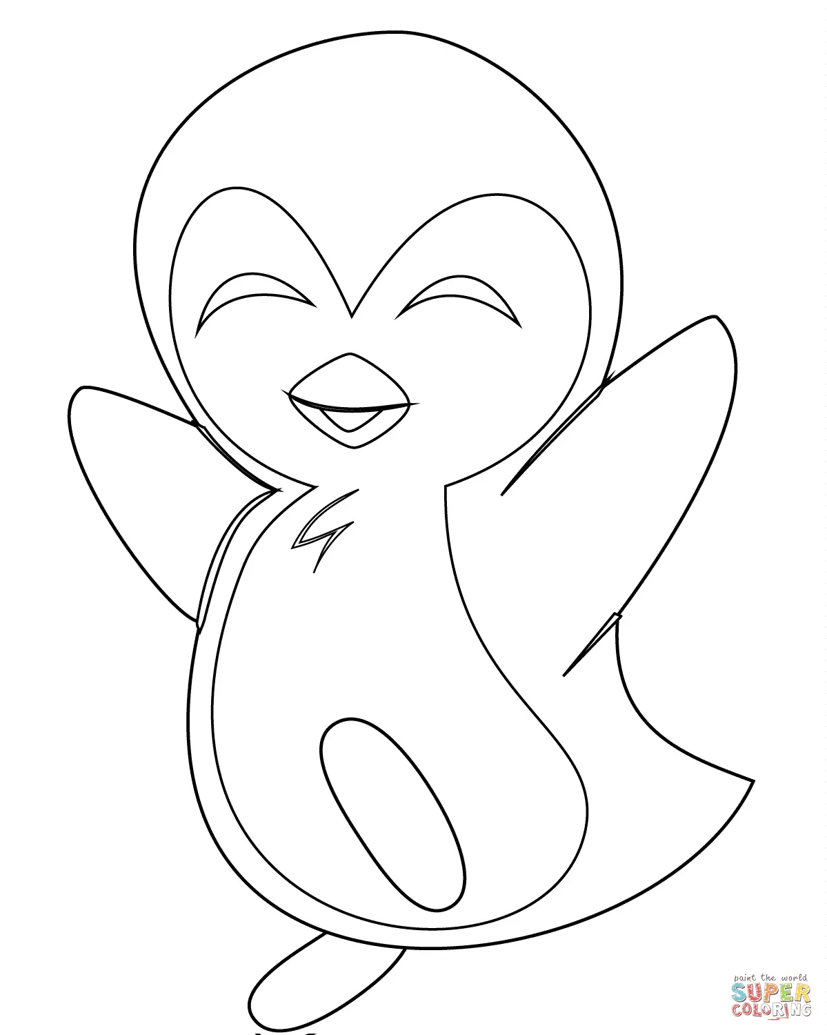 Pinguino Lindos Para Colorear 11