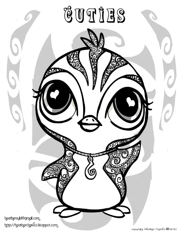 Pinguino Lindos Para Colorear 12
