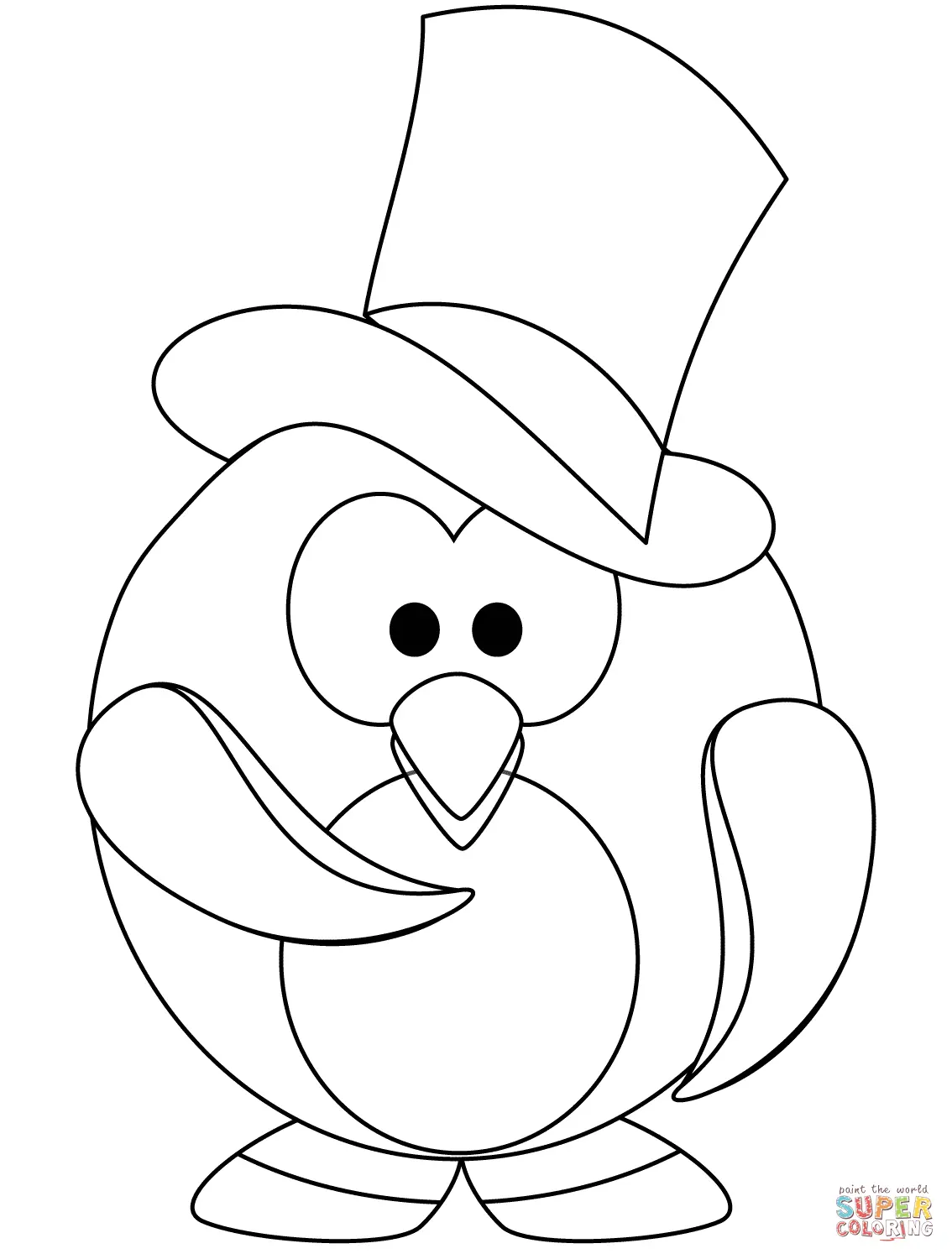 Pinguino Lindos Para Colorear 15