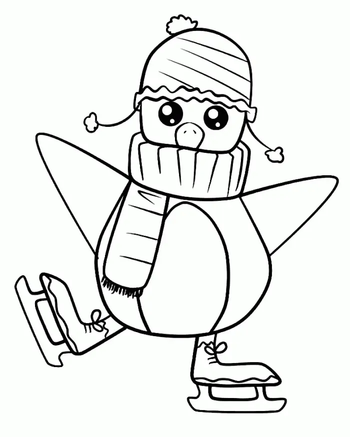 Pinguino Lindos Para Colorear 4