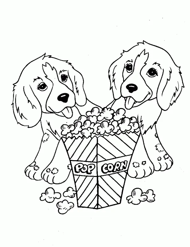 Cute Puppy Coloring Pages 12