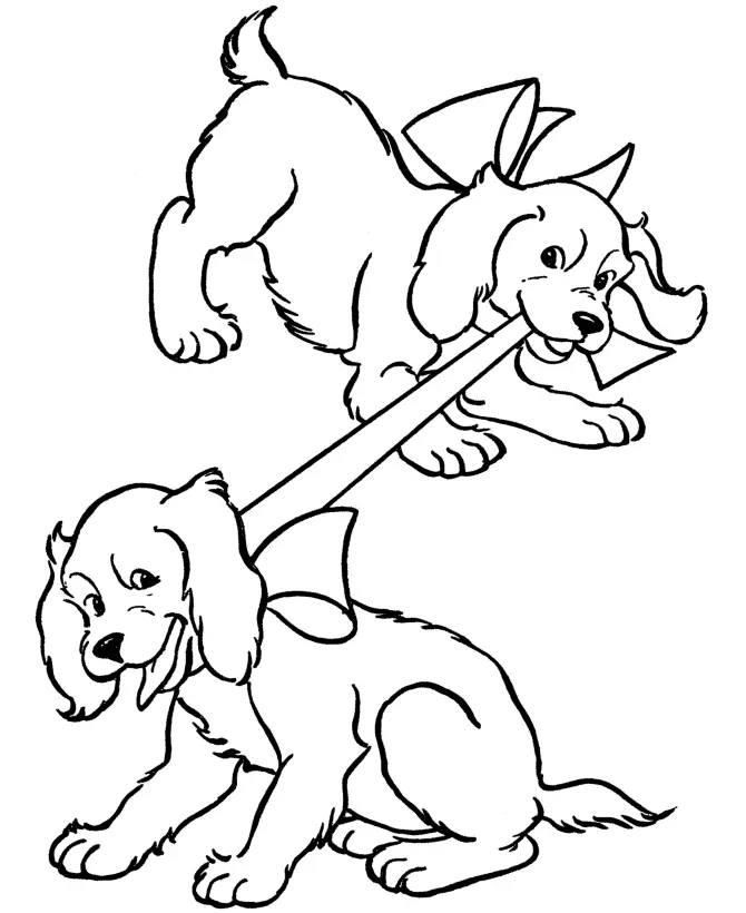Cute Puppy Coloring Pages 13