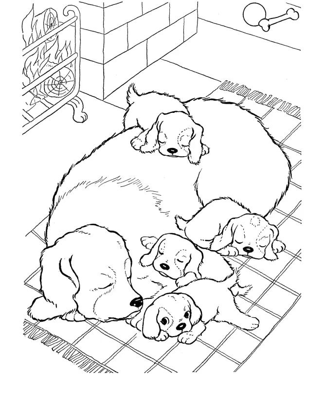 Cute Puppy Coloring Pages 15