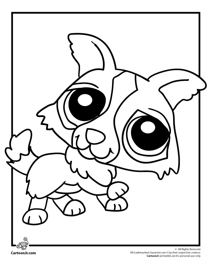 Cute Puppy Coloring Pages 22