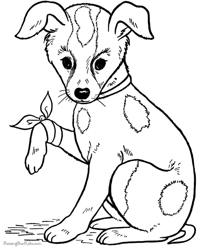Cute Puppy Coloring Pages 30