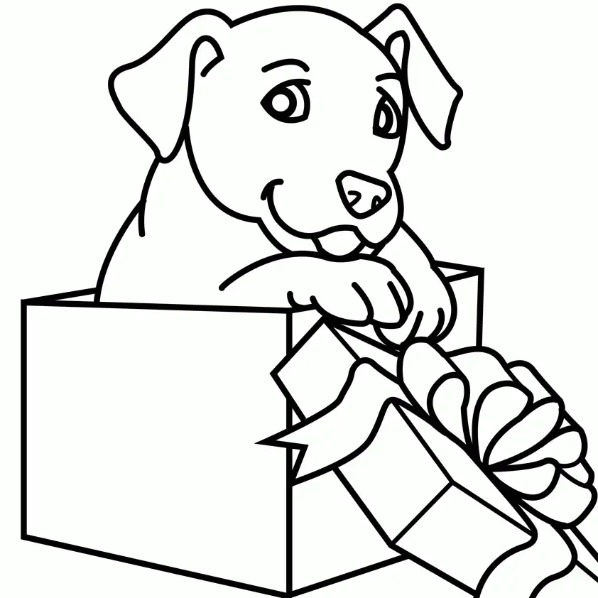 Cute Puppy Coloring Pages 36