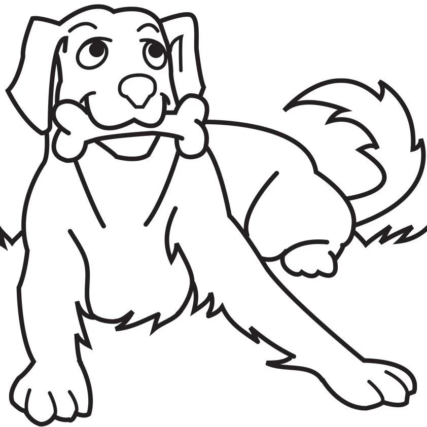 Cute Puppy Coloring Pages 43