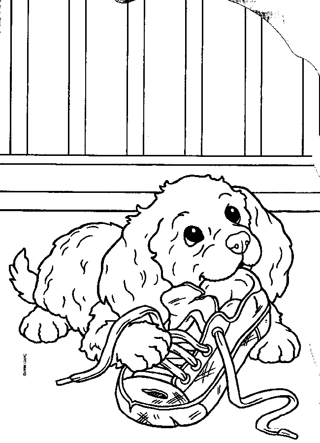 Cute Puppy Coloring Pages 44