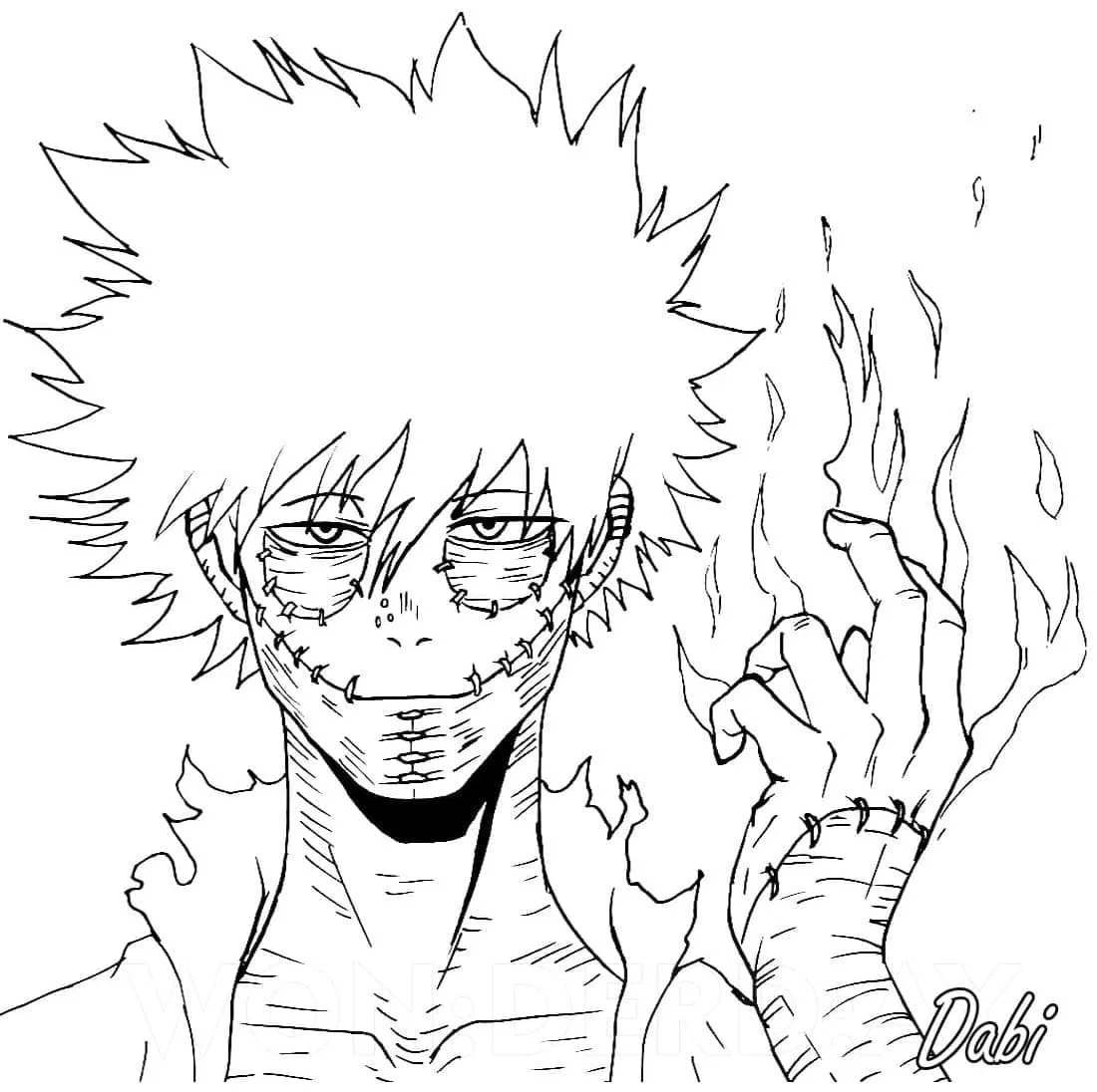 Desenhos de Dabi Para Colorir