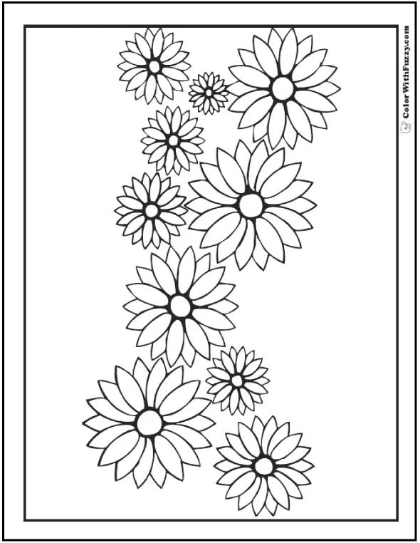 Daisies Coloring Pages 8