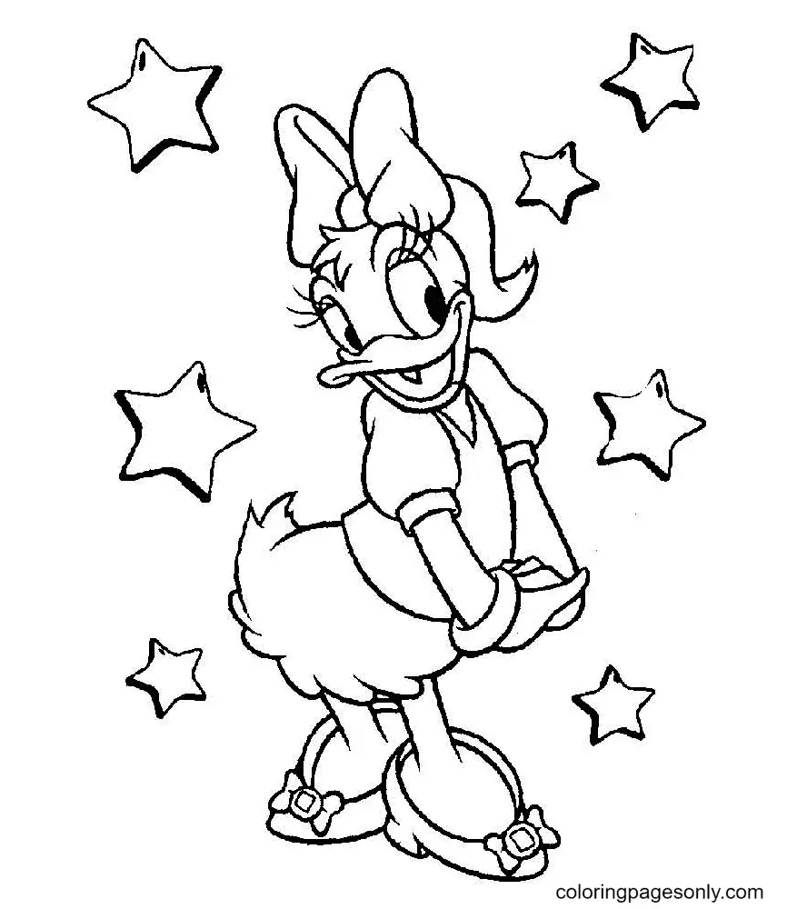 Daisy Duck Coloring Pages 3