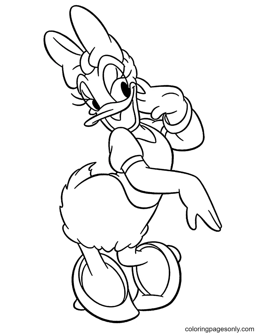 Daisy Duck Coloring Pages 4