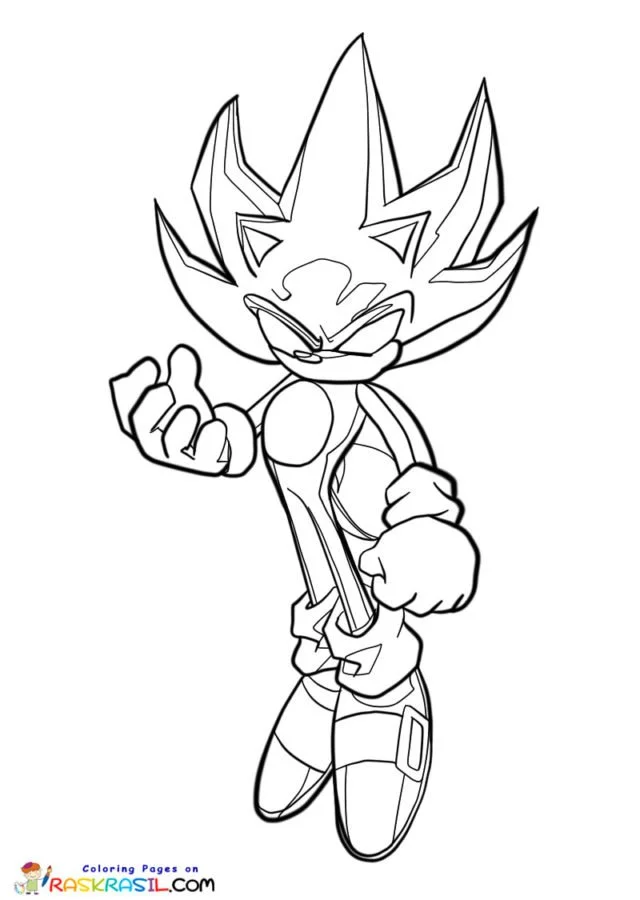 Dunkle Sonic Ausmalbilder 3