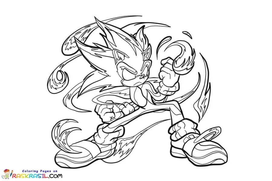Dunkle Sonic Ausmalbilder 5
