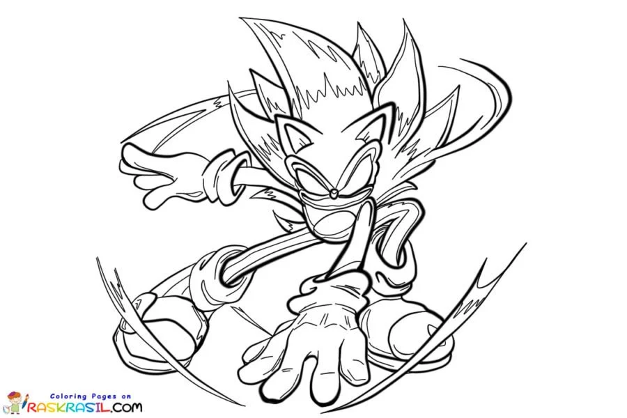 Dunkle Sonic Ausmalbilder 6