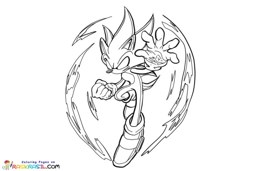 Dunkle Sonic Ausmalbilder 7
