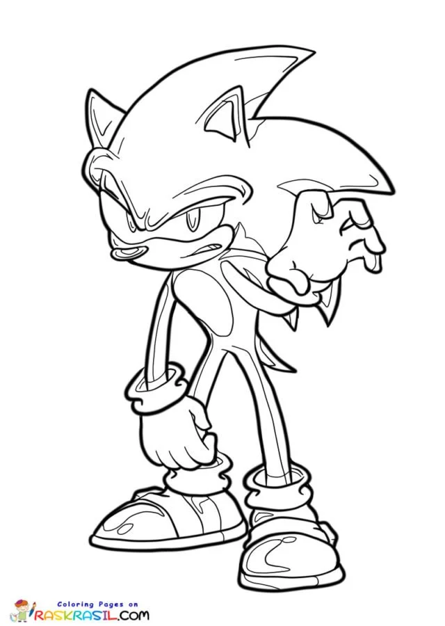 Dunkle Sonic Ausmalbilder 8