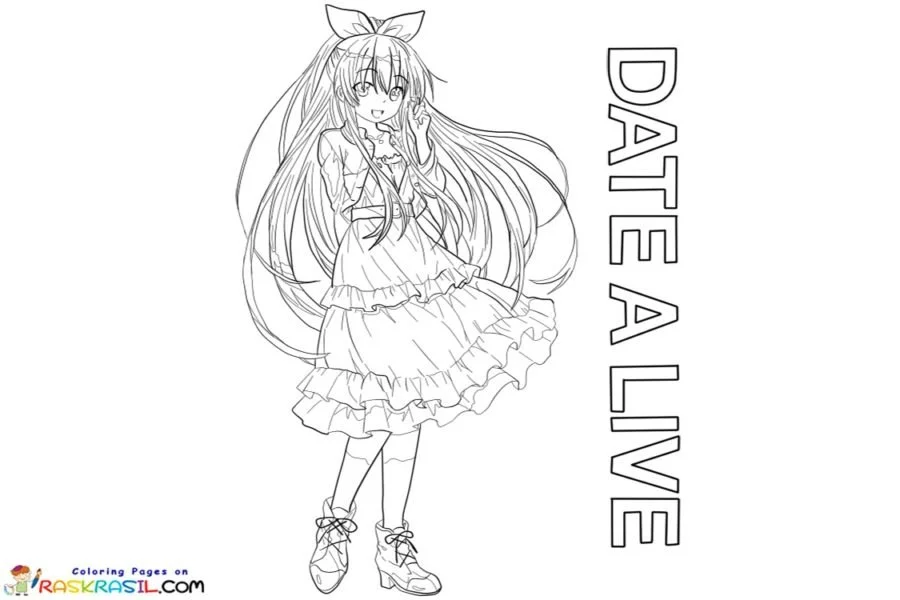 Date A Live Coloring Pages 1