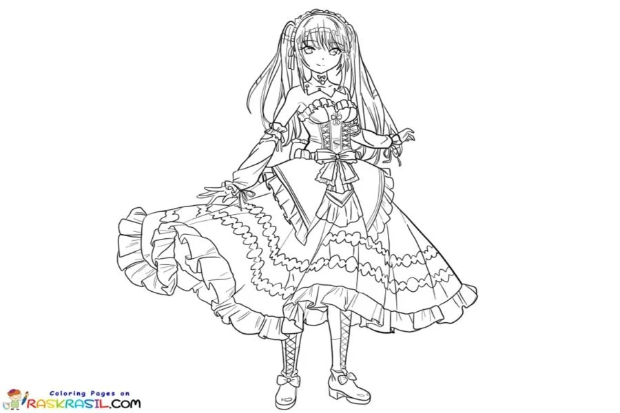 Date A Live Coloring Pages 8
