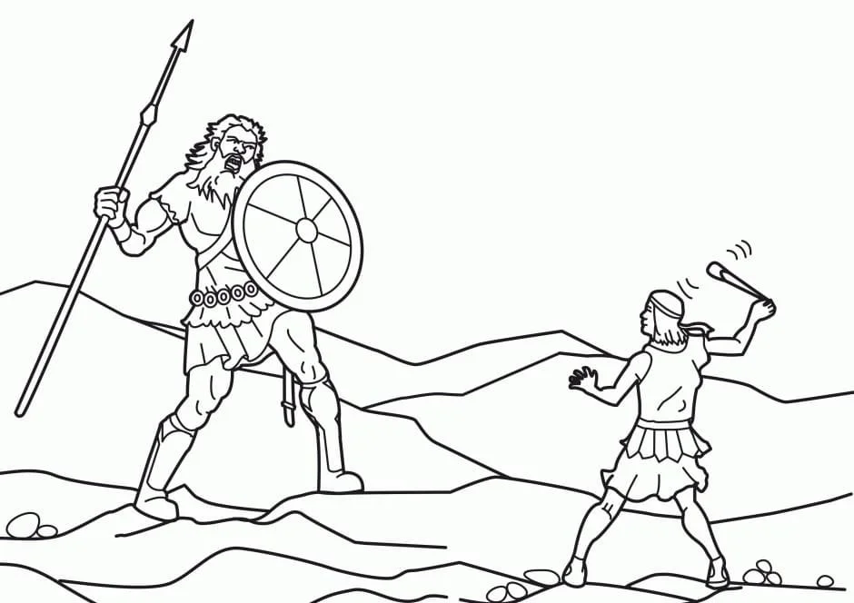 David und Goliath Ausmalbilder 41
