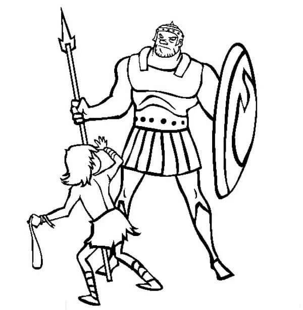 David und Goliath Ausmalbilder 42