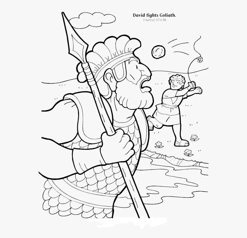David und Goliath Ausmalbilder 49