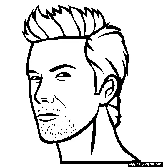 Desenhos de David Beckham Para Colorir 3