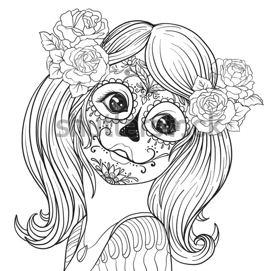 Day Of The Dead Coloring Pages 2