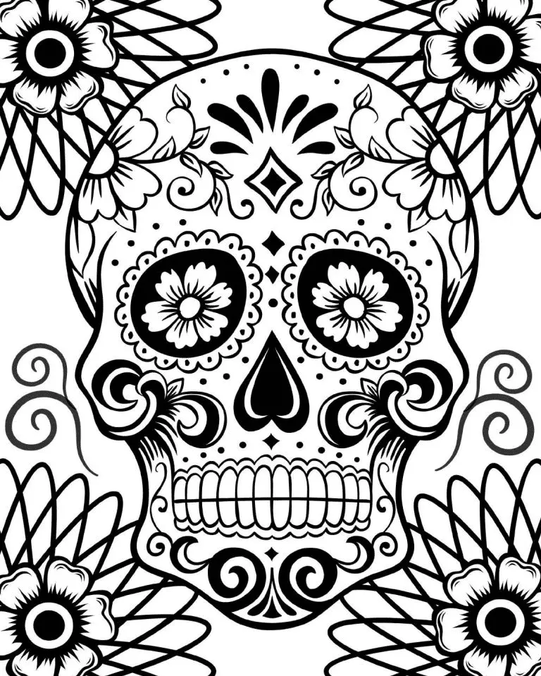 Day Of The Dead Coloring Pages 28