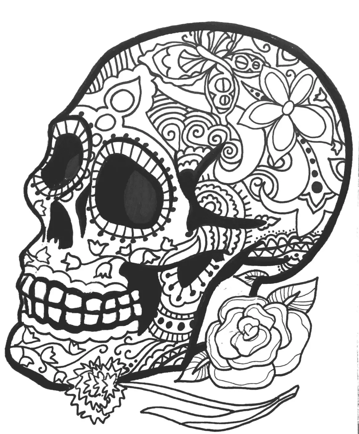 Day Of The Dead Coloring Pages 36