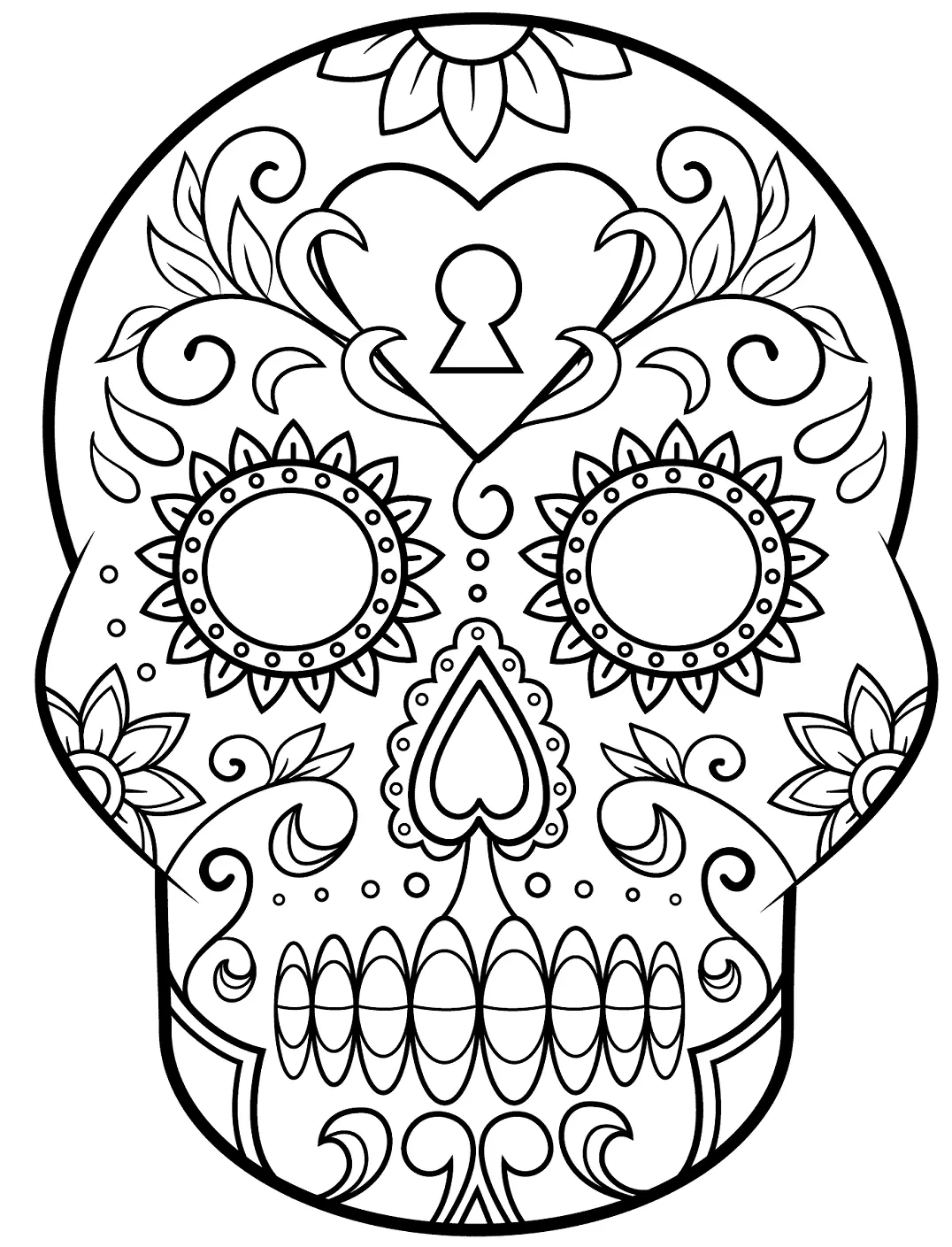 Day Of The Dead Coloring Pages 4