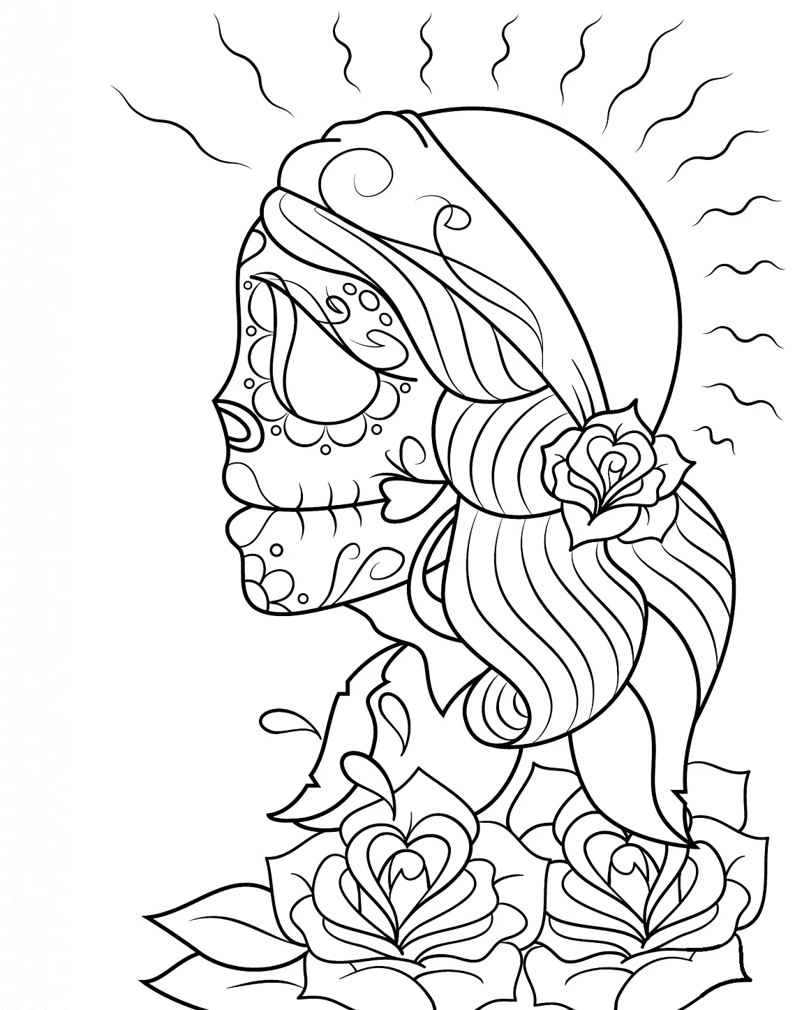 Day Of The Dead Coloring Pages 42