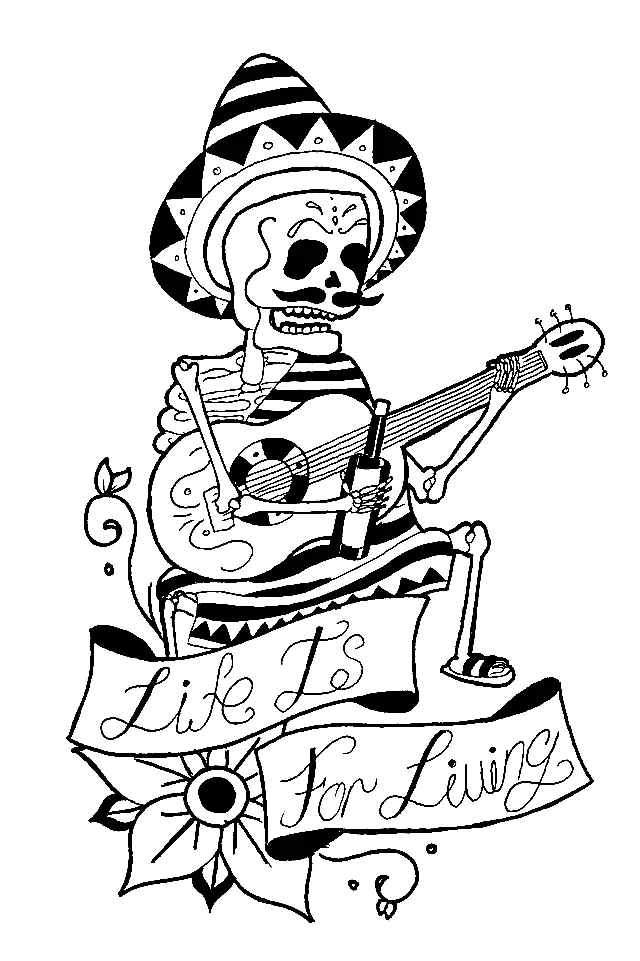 Day Of The Dead Coloring Pages 43