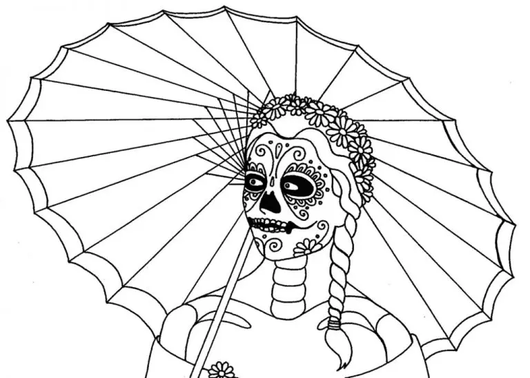 Day Of The Dead Coloring Pages 44