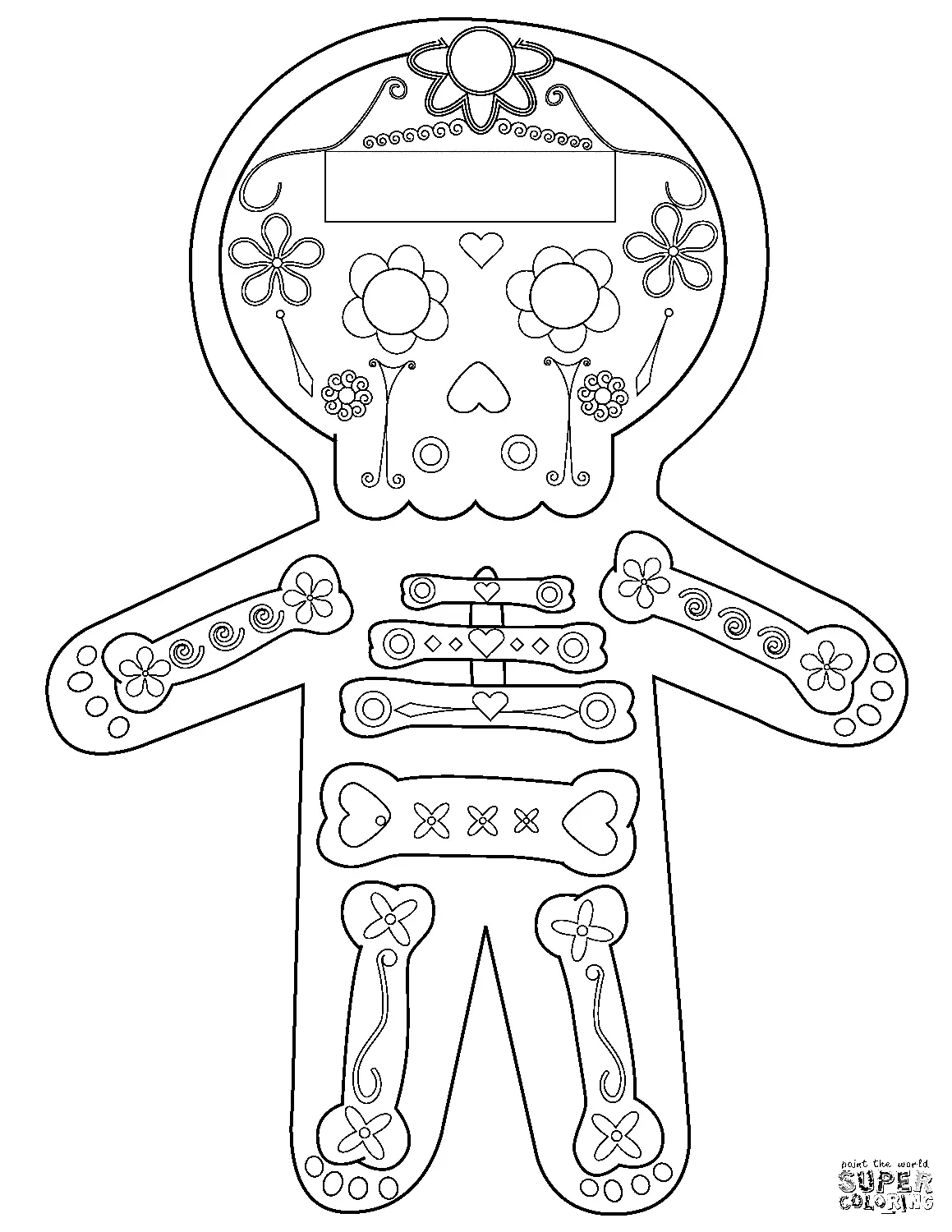 Day Of The Dead Coloring Pages 45