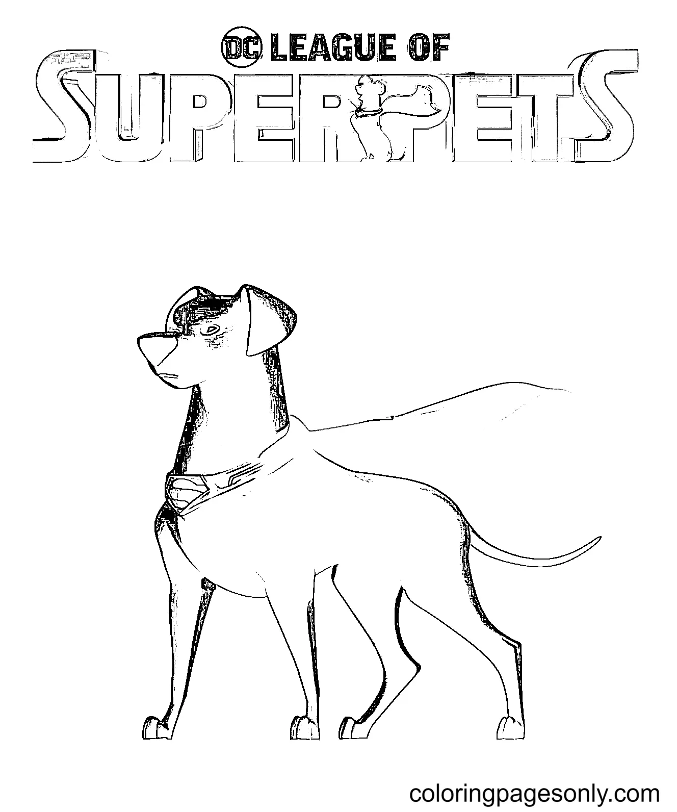 DC League of Super Pets Coloring Pages 2