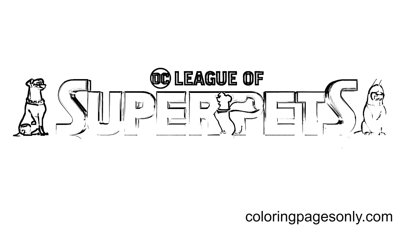 DC League of Super Pets Coloring Pages 6