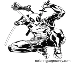 Deadpool Para Colorear 1