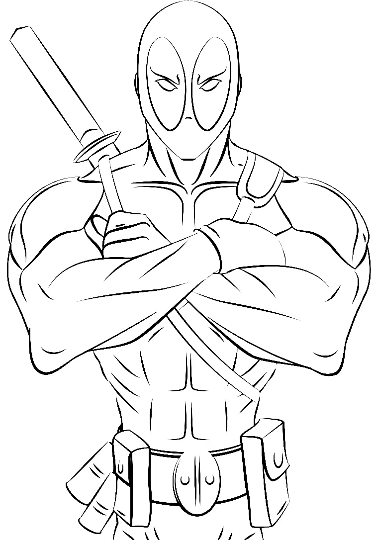 Deadpool Para Colorear 14
