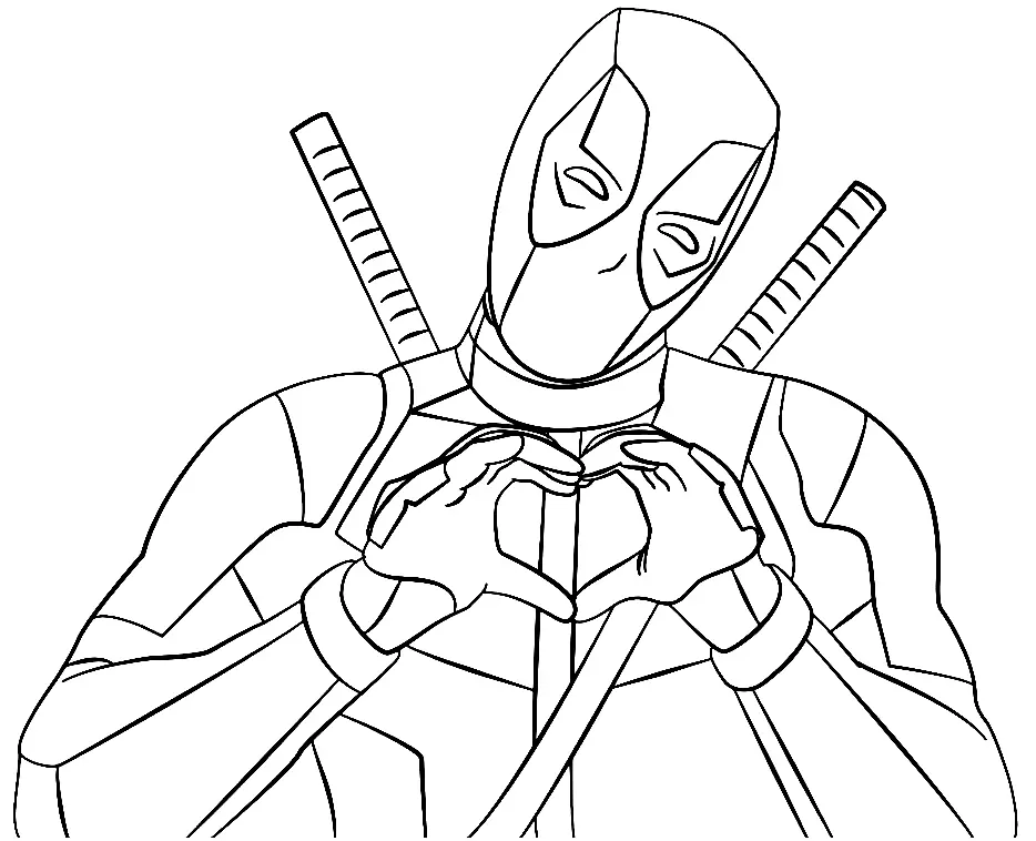 Deadpool Para Colorear 16