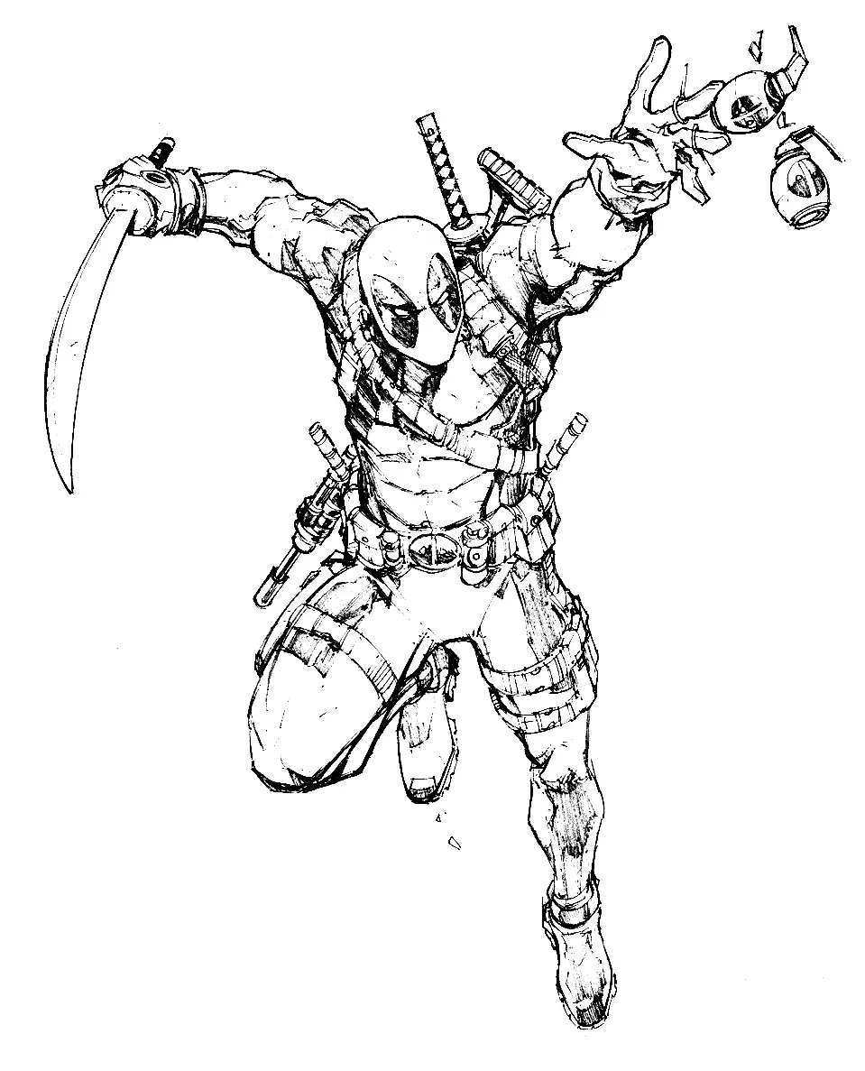 Deadpool Para Colorear 18