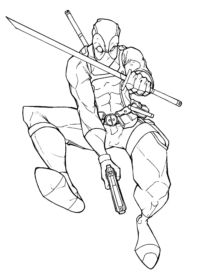Deadpool Para Colorear 27