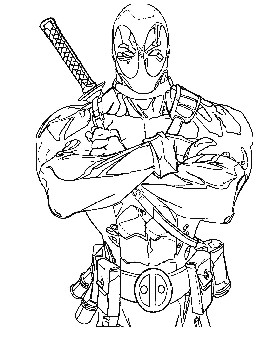Deadpool Para Colorear 34