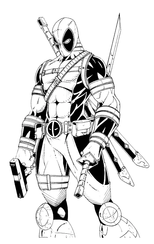 Deadpool Para Colorear 38