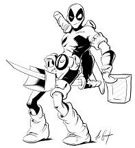 Deadpool Para Colorear 43