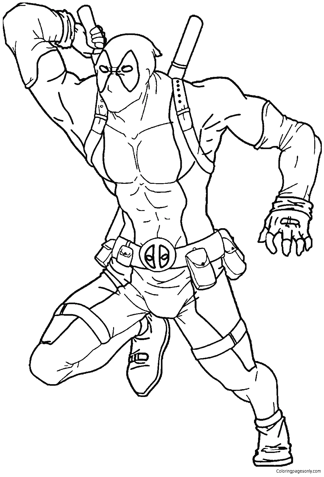 Deadpool Para Colorear 46