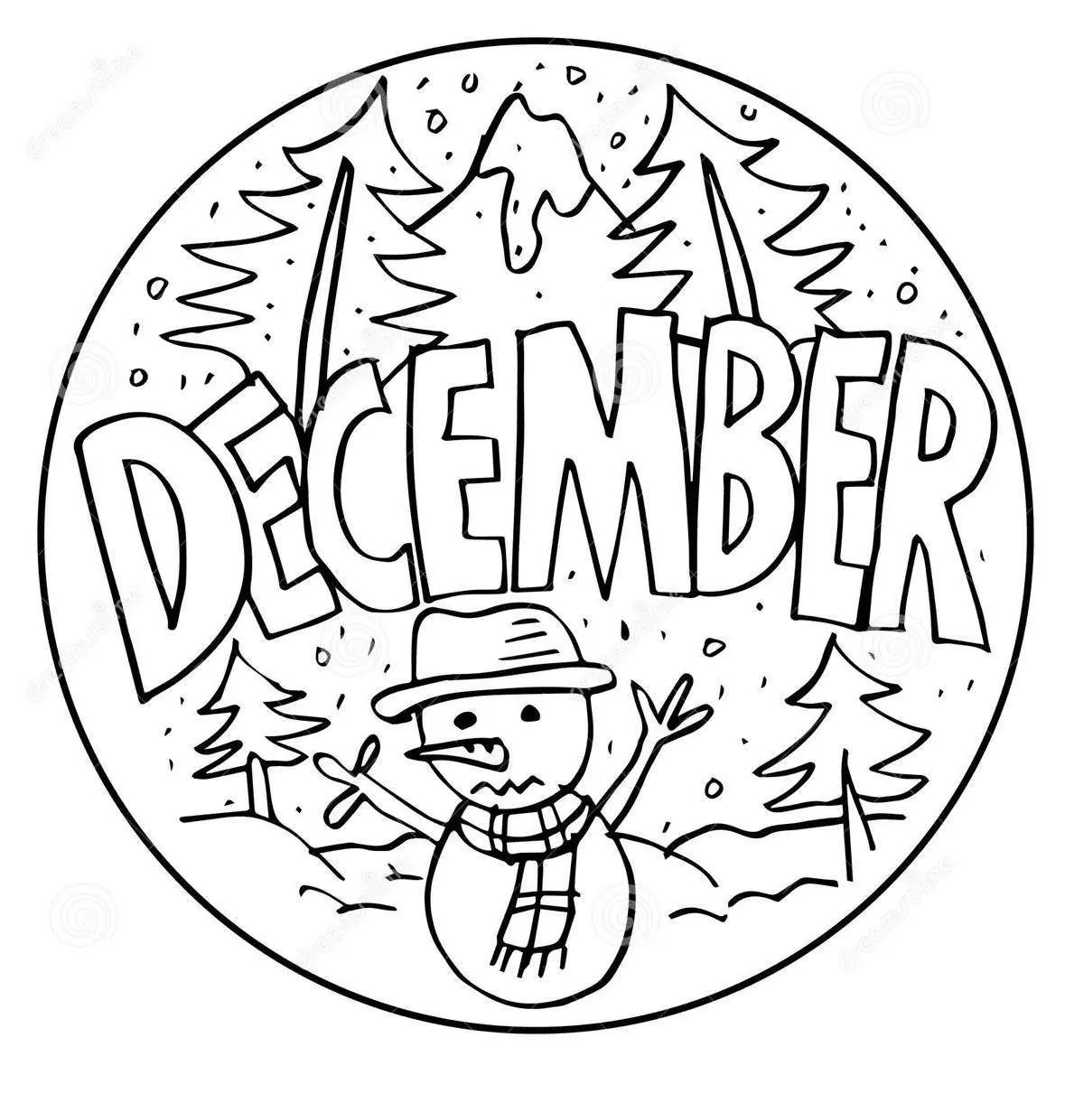 Ausmalbilder Dezember 14