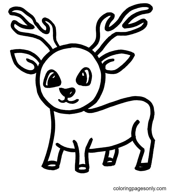 Desenhos de Veado Para Colorir 4