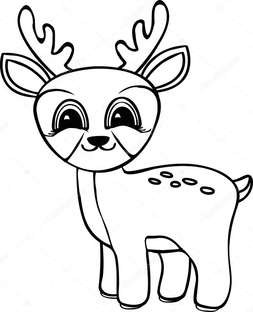 Desenhos de Veado Para Colorir 46