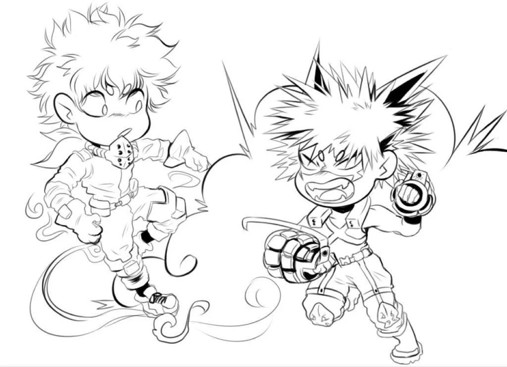 Deku Izuku Midoriya Para Colorear 13
